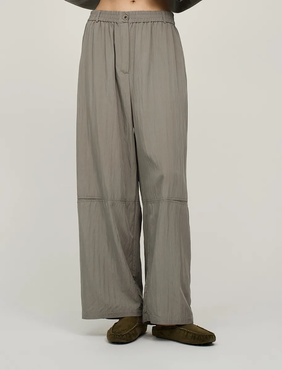 HASS FASHION — Брюки широкие карго, хаки - фото 2