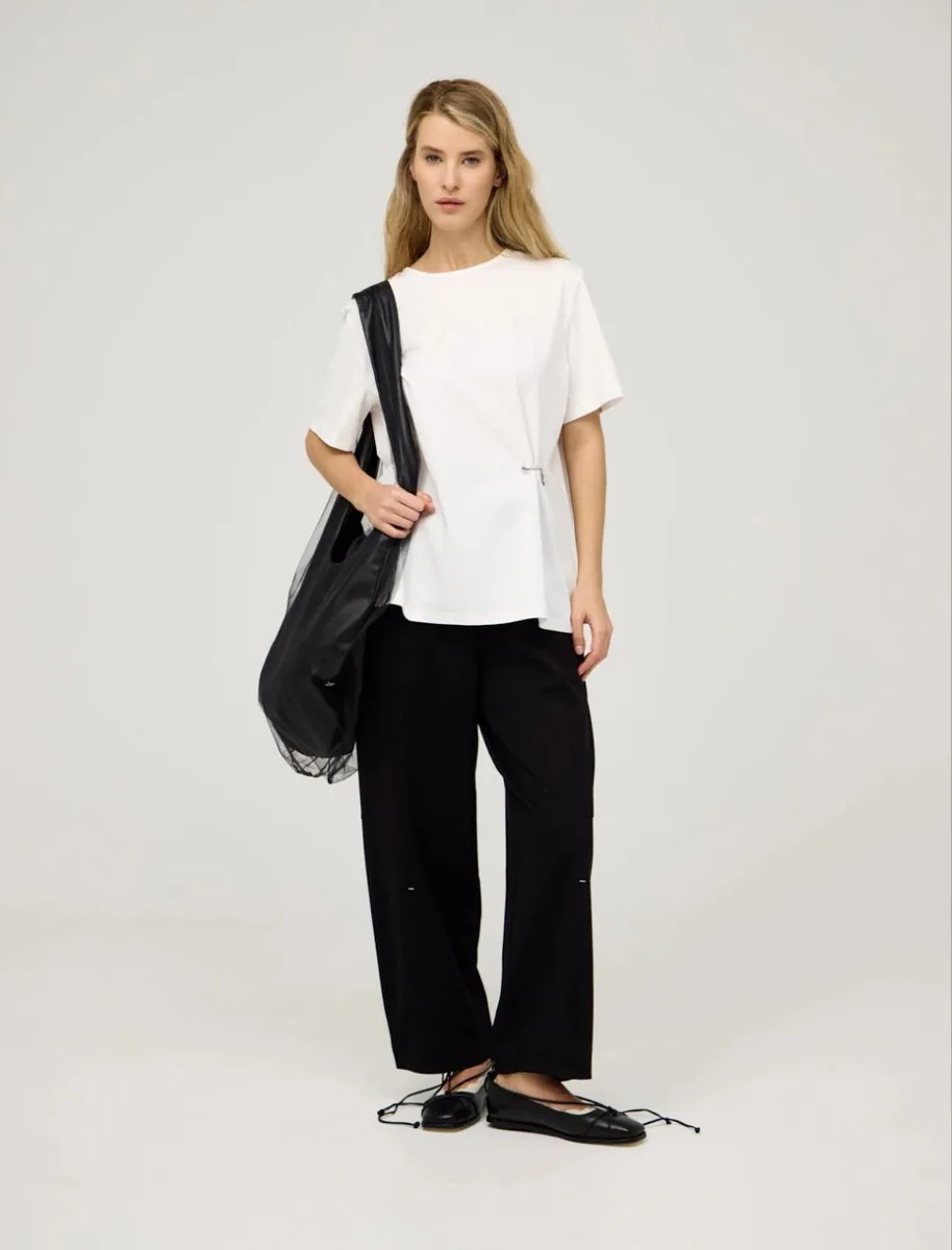 HASS FASHION Брюки широкие на кулиске оверсайз - фото 2