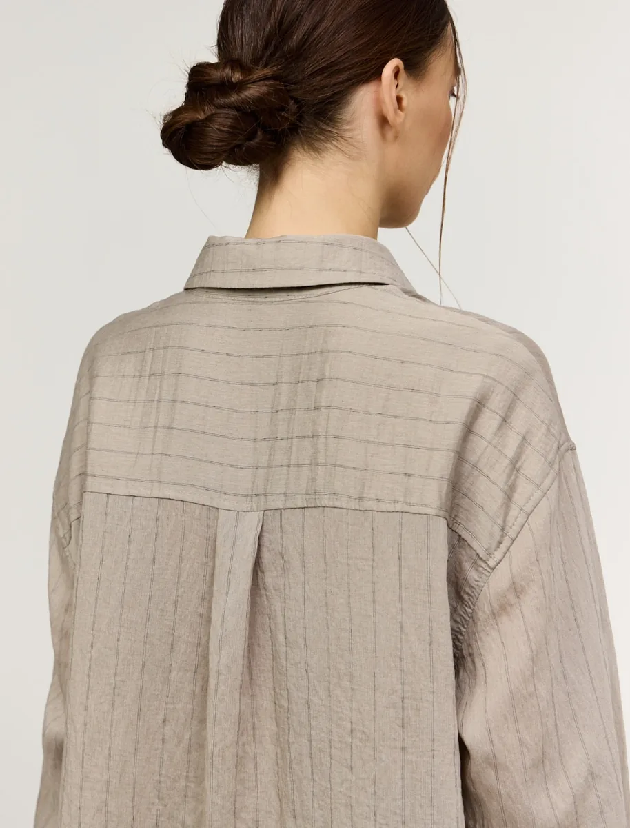 Рубашка "Бежевый шепот" - фото 6