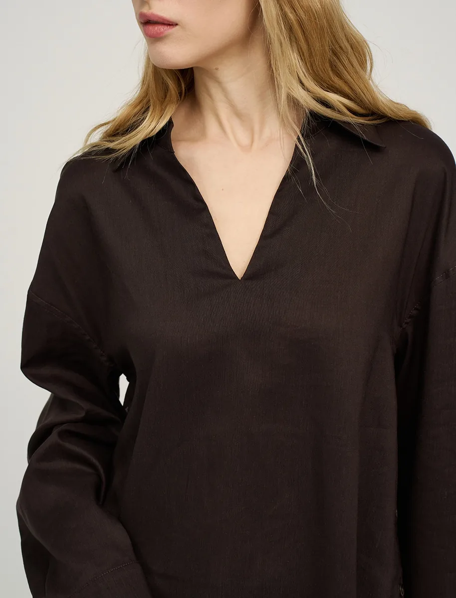 Блузка "Горький шоколад" - фото 4