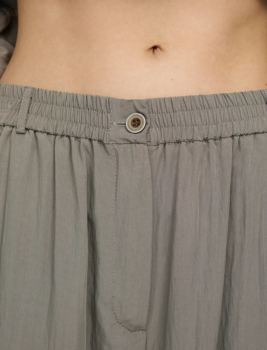 HASS FASHION — Брюки широкие карго, хаки - фото 3