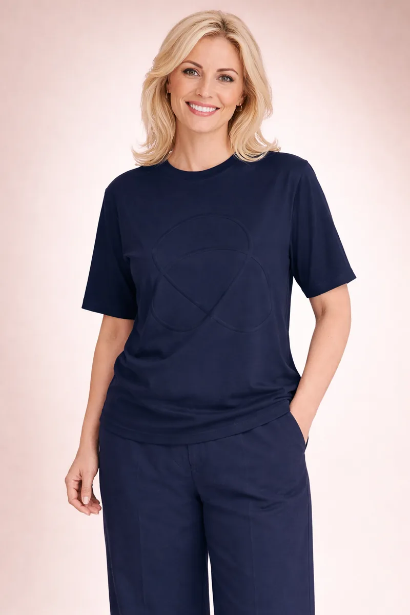 Футболка HELMIDGE тёмно-синяя - фото 1