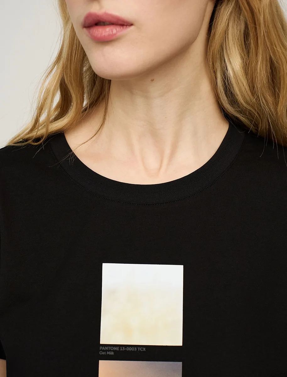 HASS FASHION — Футболка с фотопринтом «три кадра», чёрная - фото 6