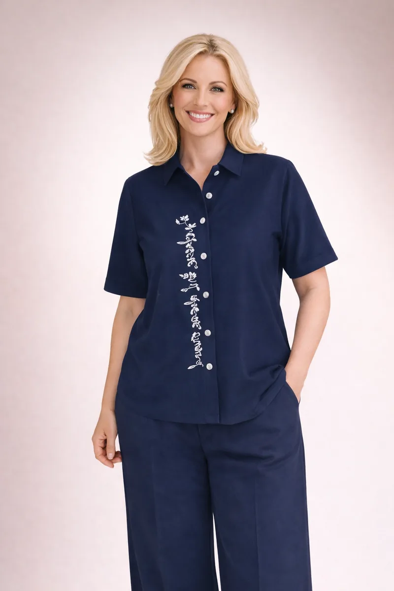 Рубашка с застёжкой по спинке - фото 1