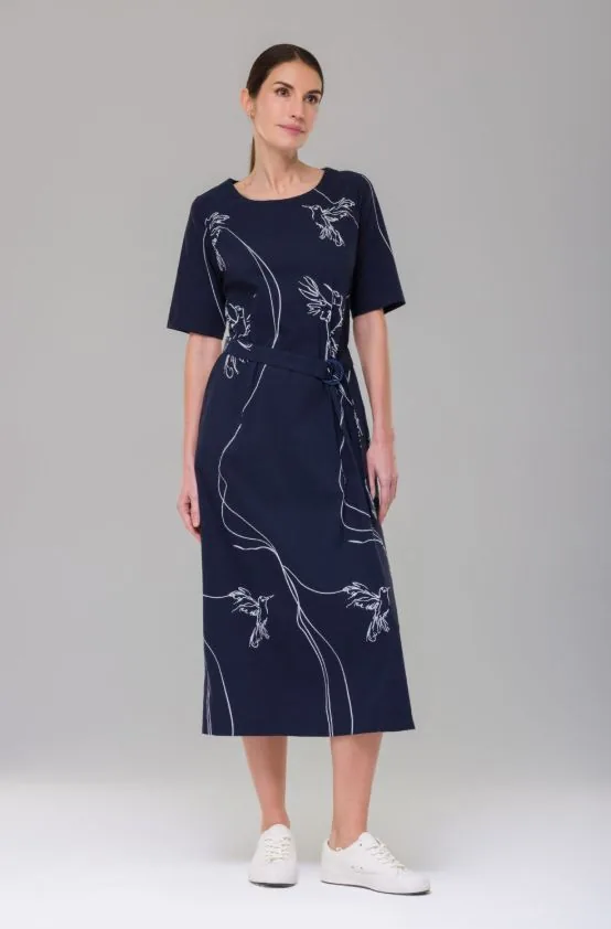 Платье миди с принтом «Колибри» - фото 2