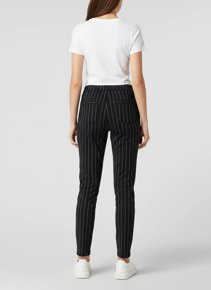 Брюки "Черная классика в полоску" - фото 2