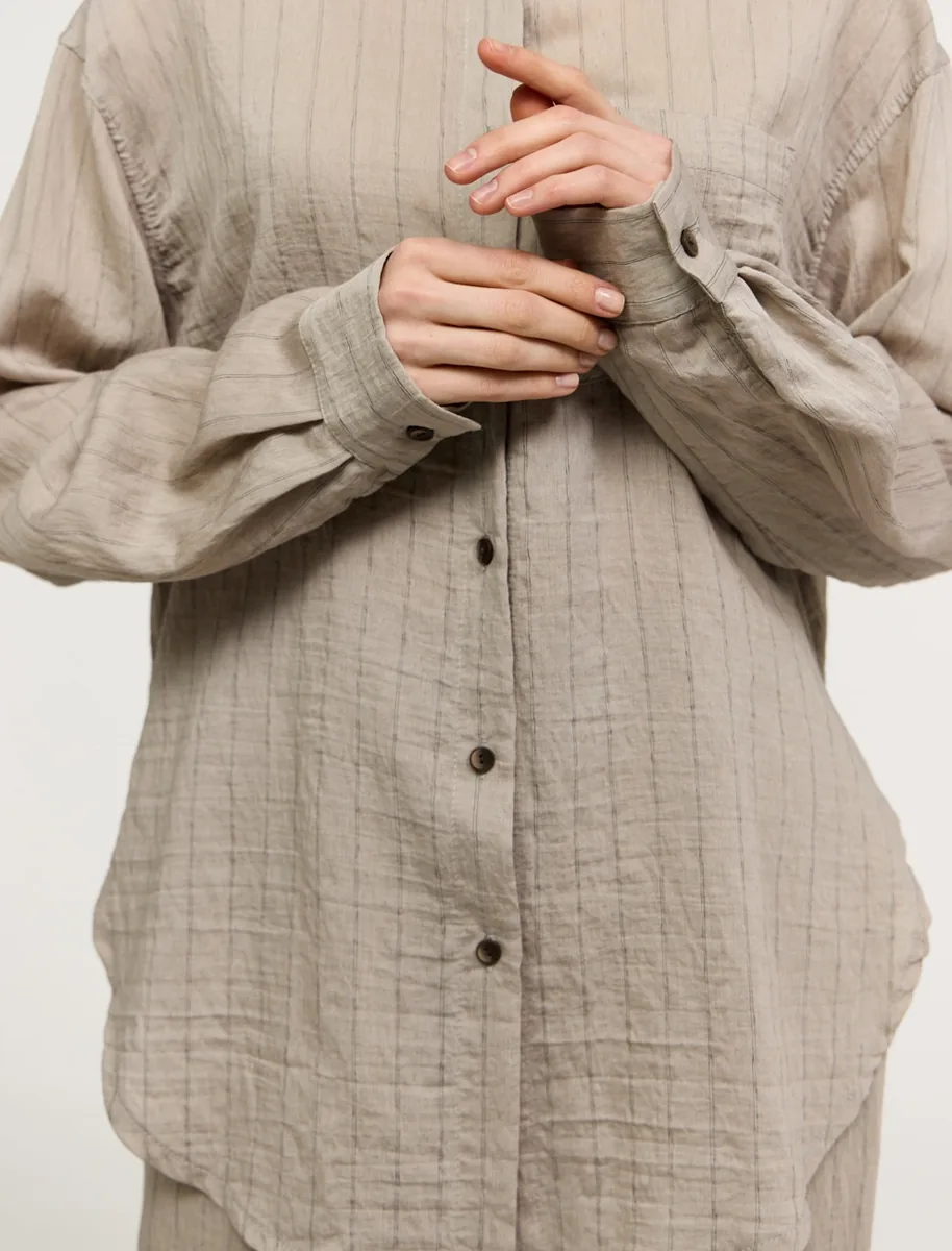 Рубашка "Бежевый шепот" - фото 5
