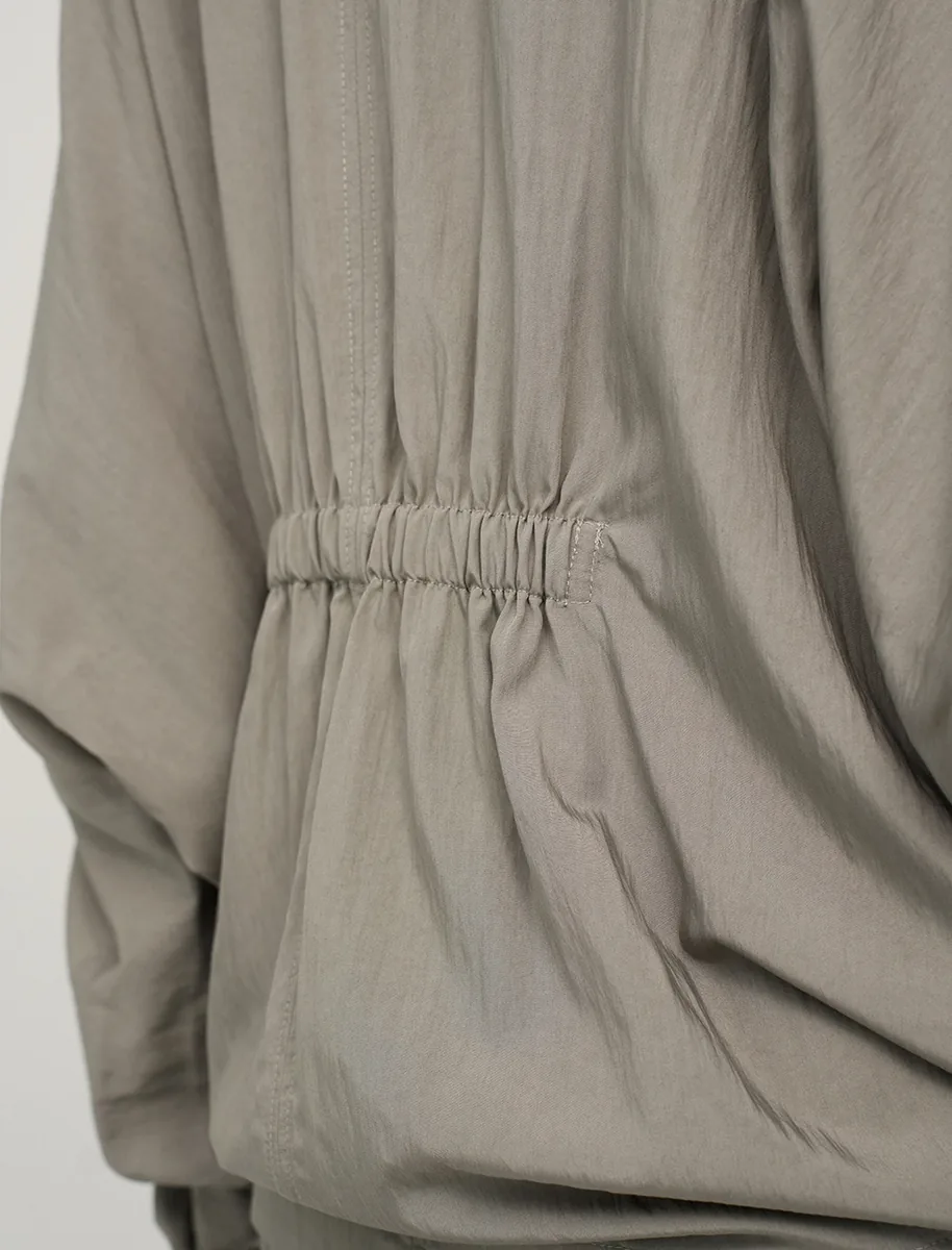 HASS FASHION — Блуза оверсайз с рукавом «летучая мышь», хаки - фото 8