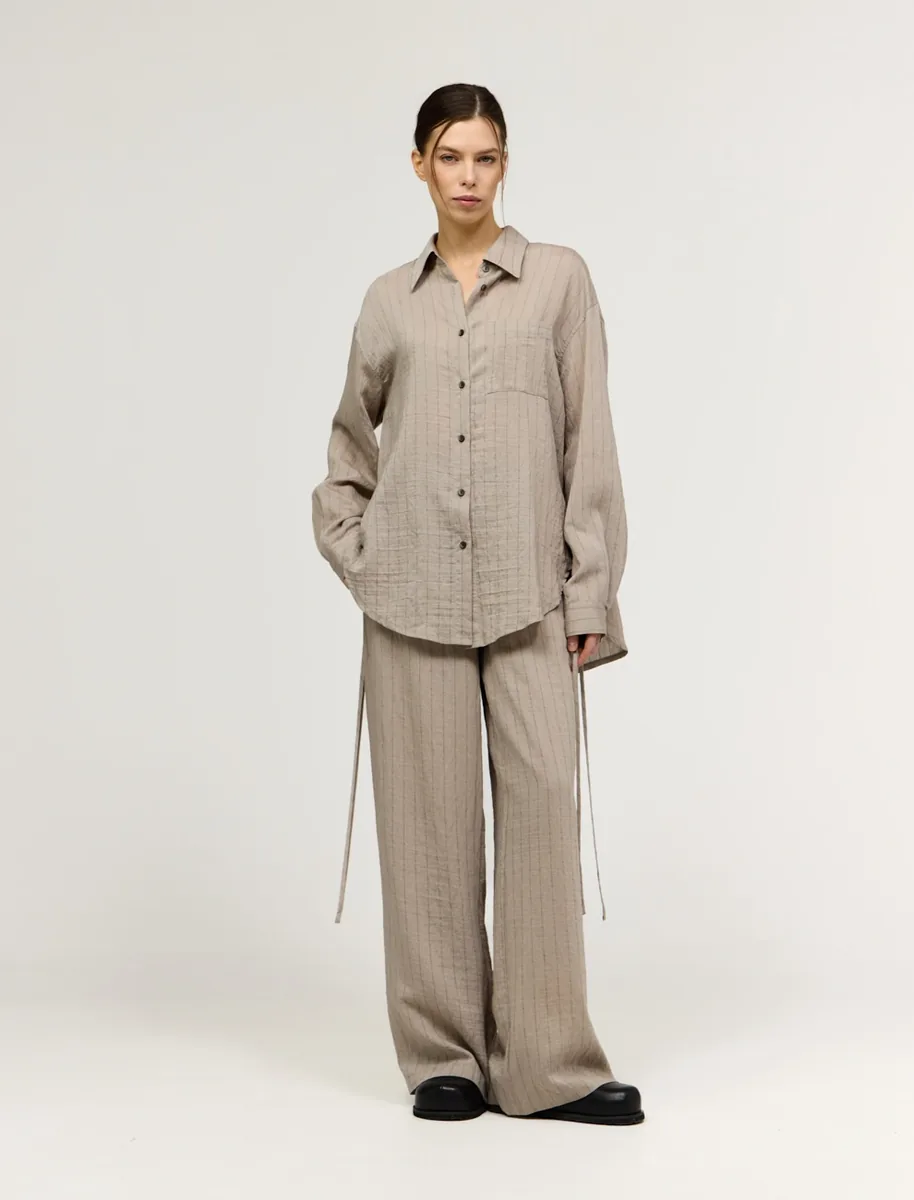 Рубашка "Бежевый шепот" - фото 2