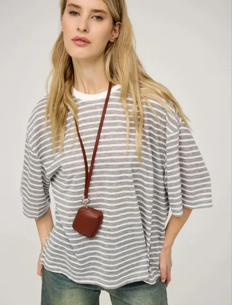 HASS FASHION Футболка оверсайз в полоску