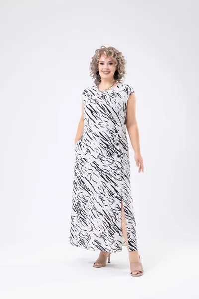 Платье "Бежево-черная симфония" SOFILENA