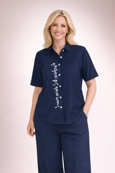 Рубашка с застёжкой по спинке